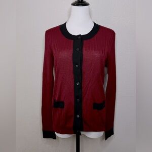 Prada Wool Lightweight Cardigan Burgundy Red size 42 EU/6 US